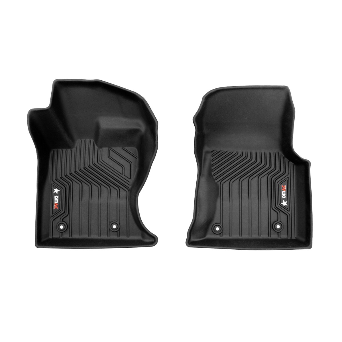 Land Rover Range Rover Velar Floor Mats - First Row - Omac - 3D Texan Premium TPE - Black - 2018